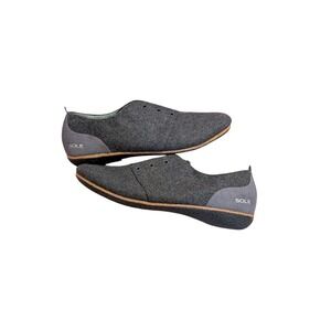 SOLE District by ReCork Lark Slip-On Shoes Slate Wool Oxford Sustainable Sz 8